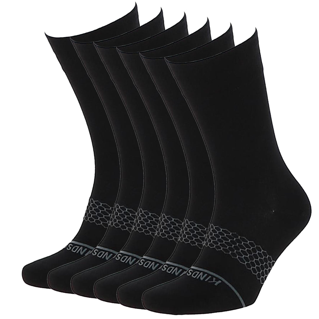 GOLDTOE Men's Comfort Top Rayon Bamboo Crew Socks 2 Shoe